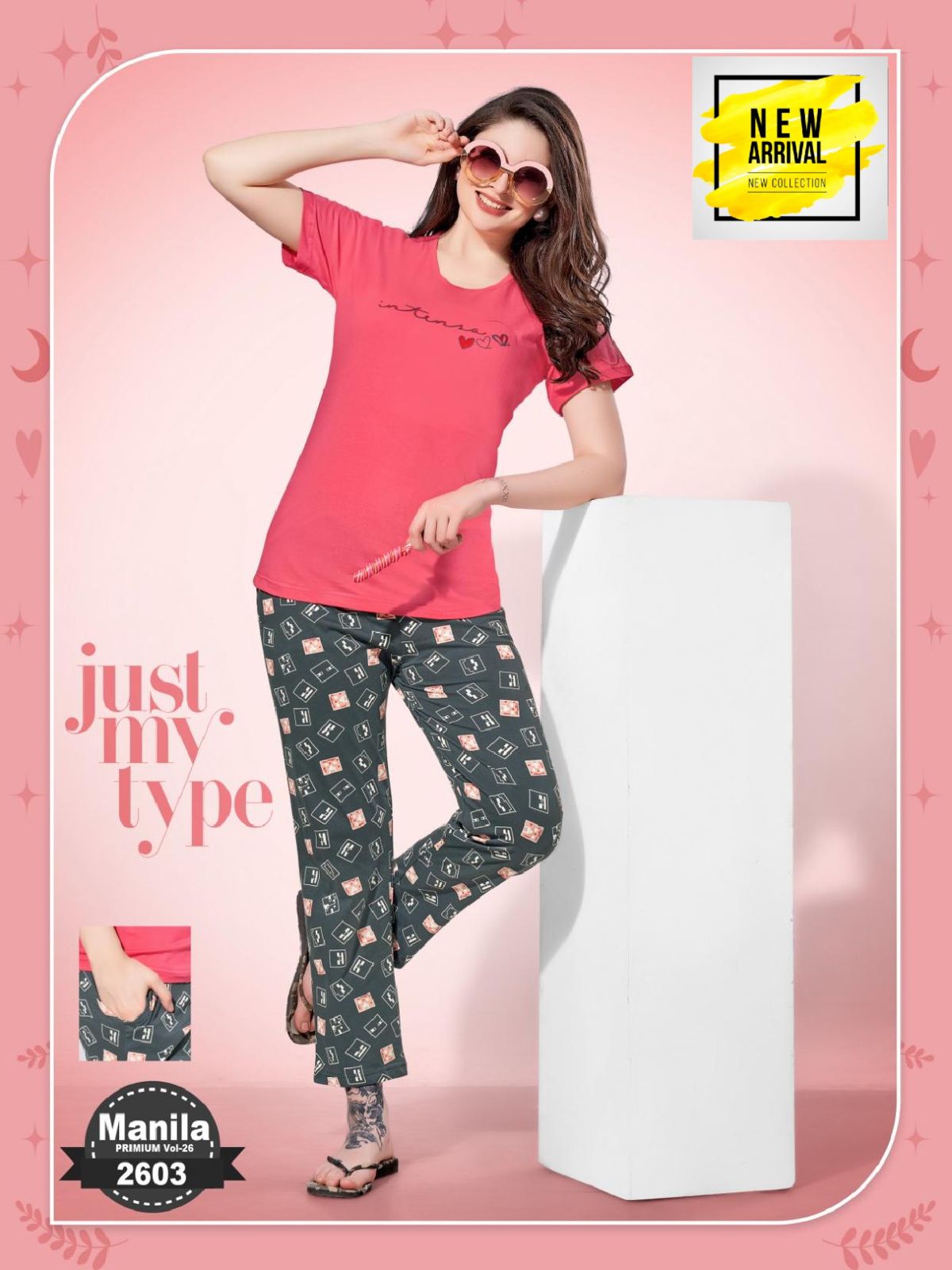 Vol Jc 2601 Summer Special Shinker Hosiery Cotton Night Suit Wholesalers In Surat
